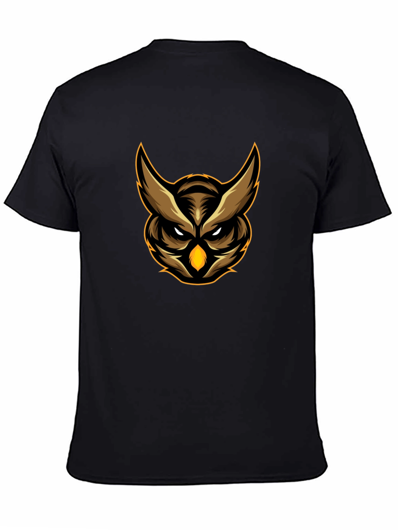 Owl Graphic Tee - Black Cotton Comfort