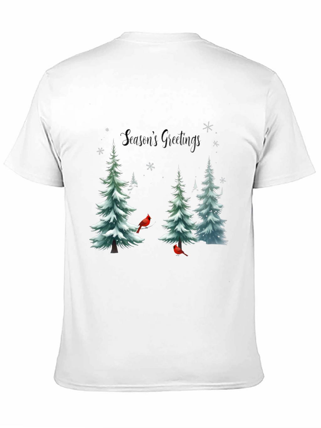 Seasons Greetings Christmas Tree Cardinal T-Shirt