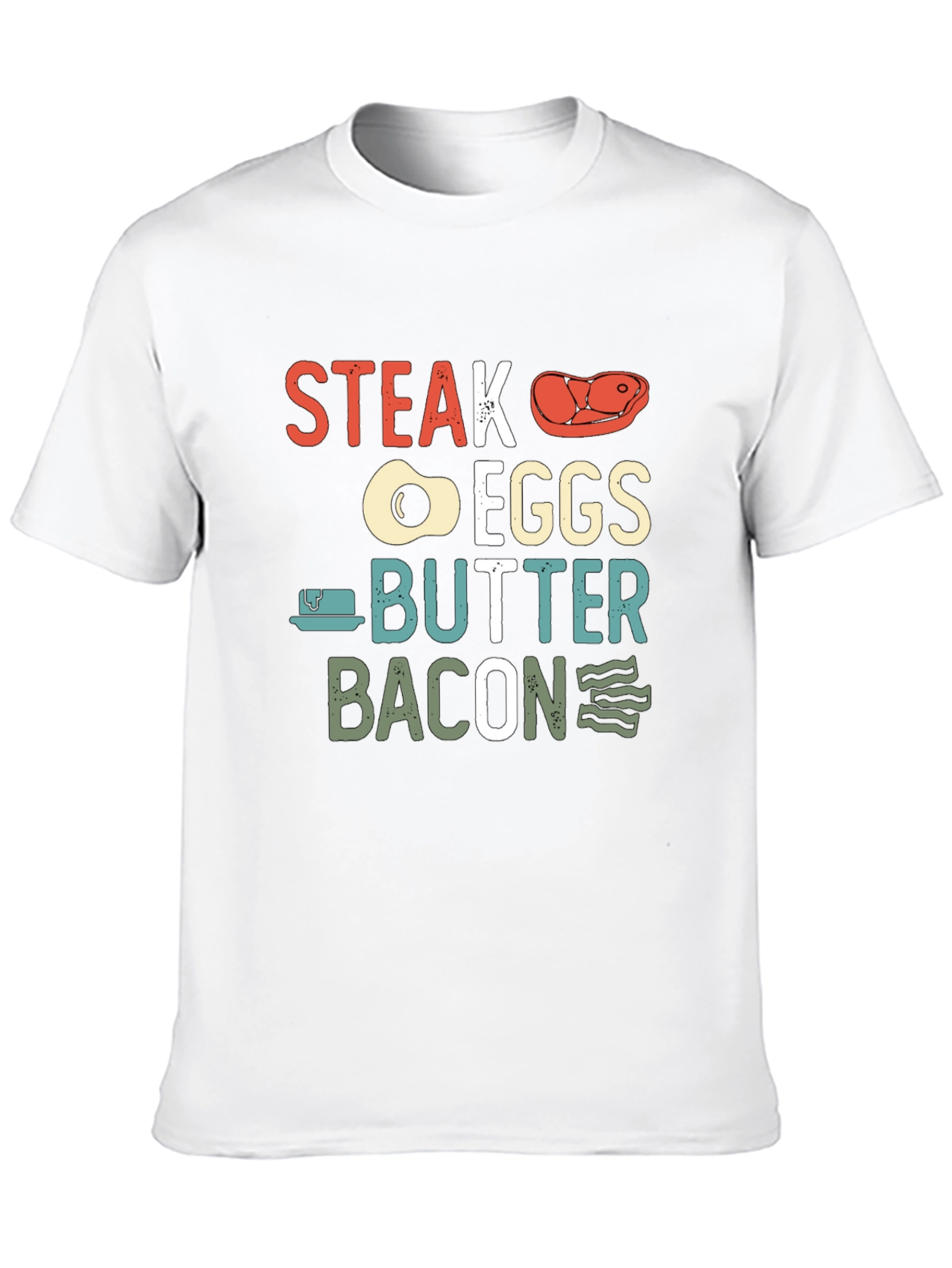 Steak Eggs Butter Bacon Graphic T-Shirt