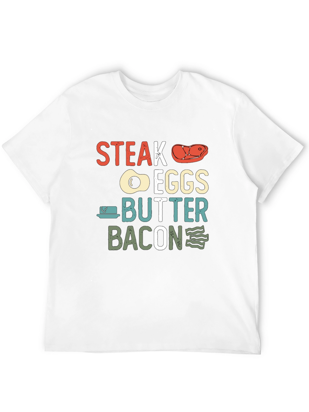 Steak Eggs Butter Bacon Graphic T-Shirt