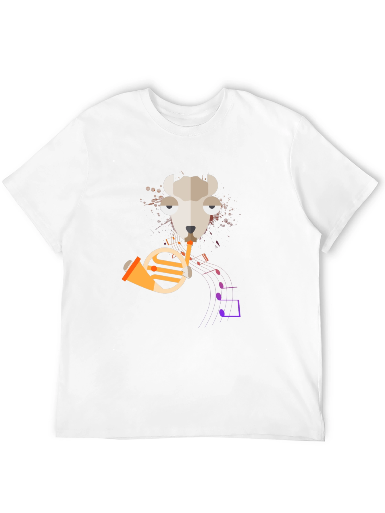 Musical Llama T-Shirt - Funny Animal Horn Design