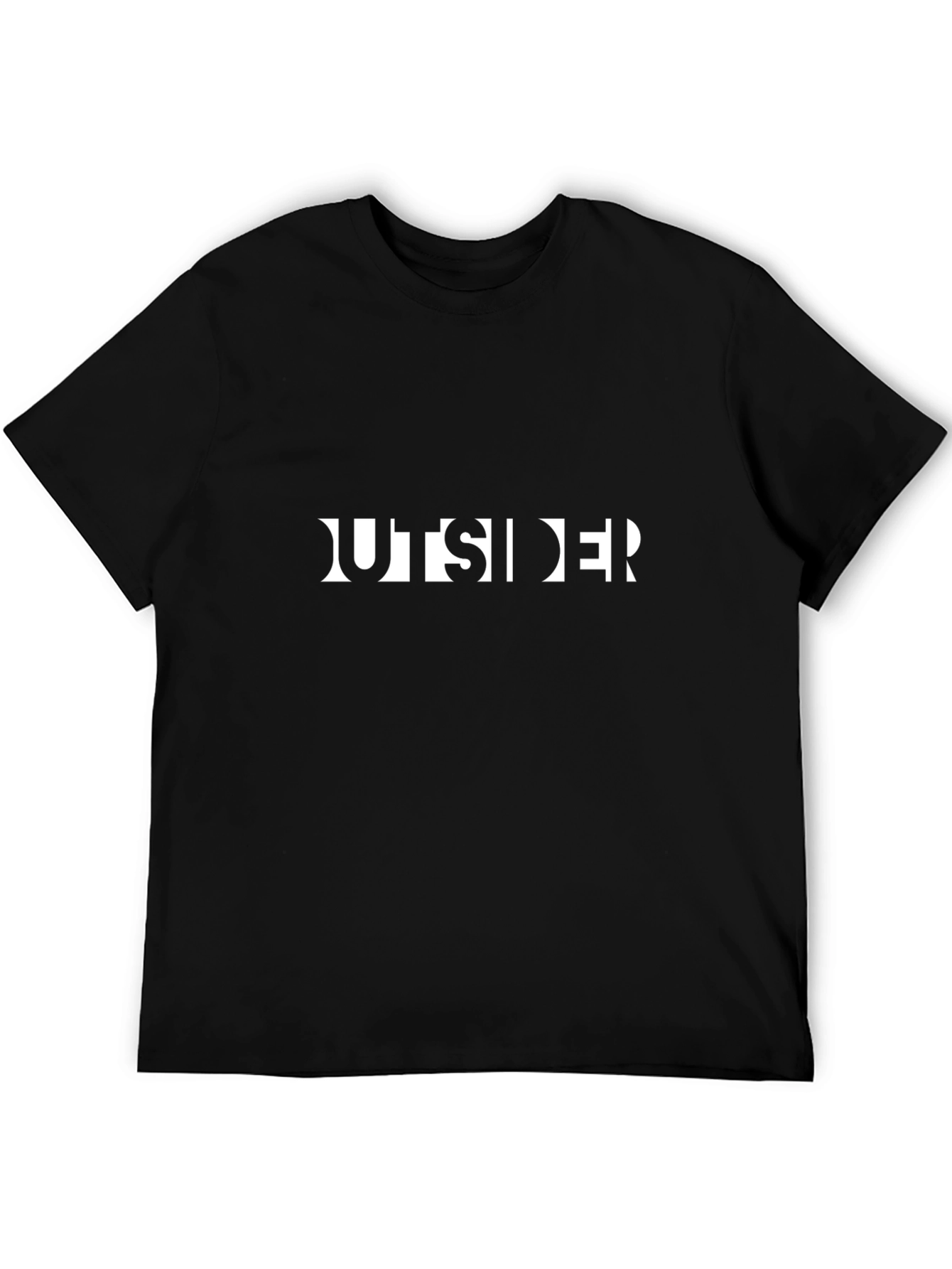 Outsider Graphic Tee - Black Cotton Blend