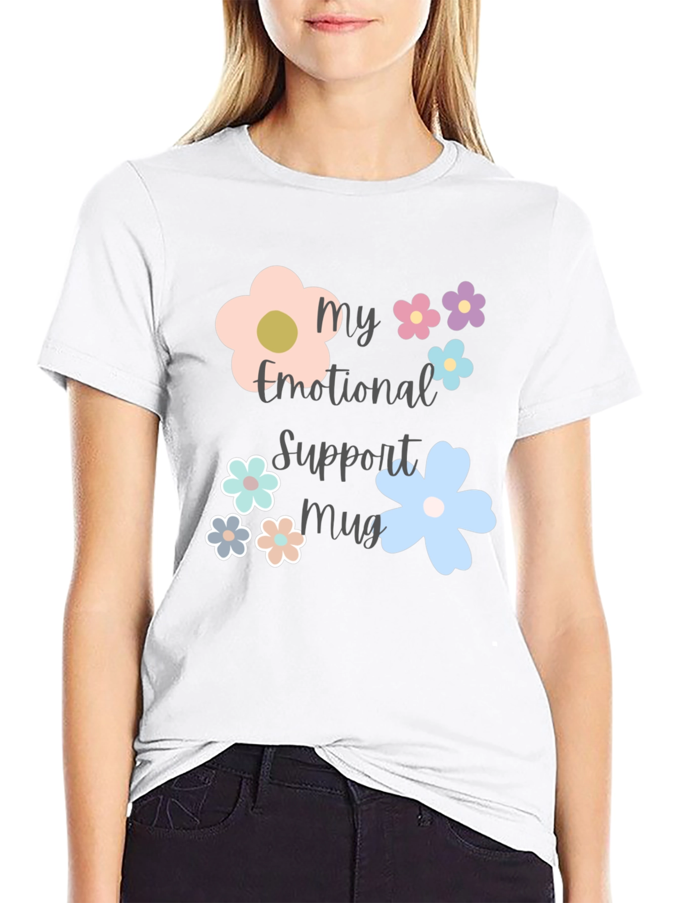 Emotional Support Mug Graphic T-Shirt