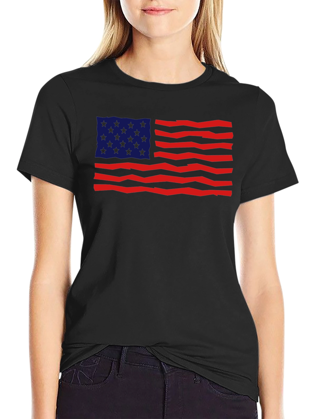 American Flag Graphic Tee - Patriotic Design