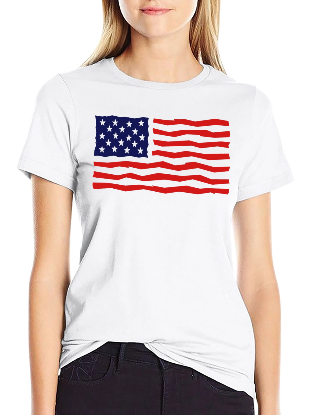 American Flag Graphic Tee - Patriotic Design