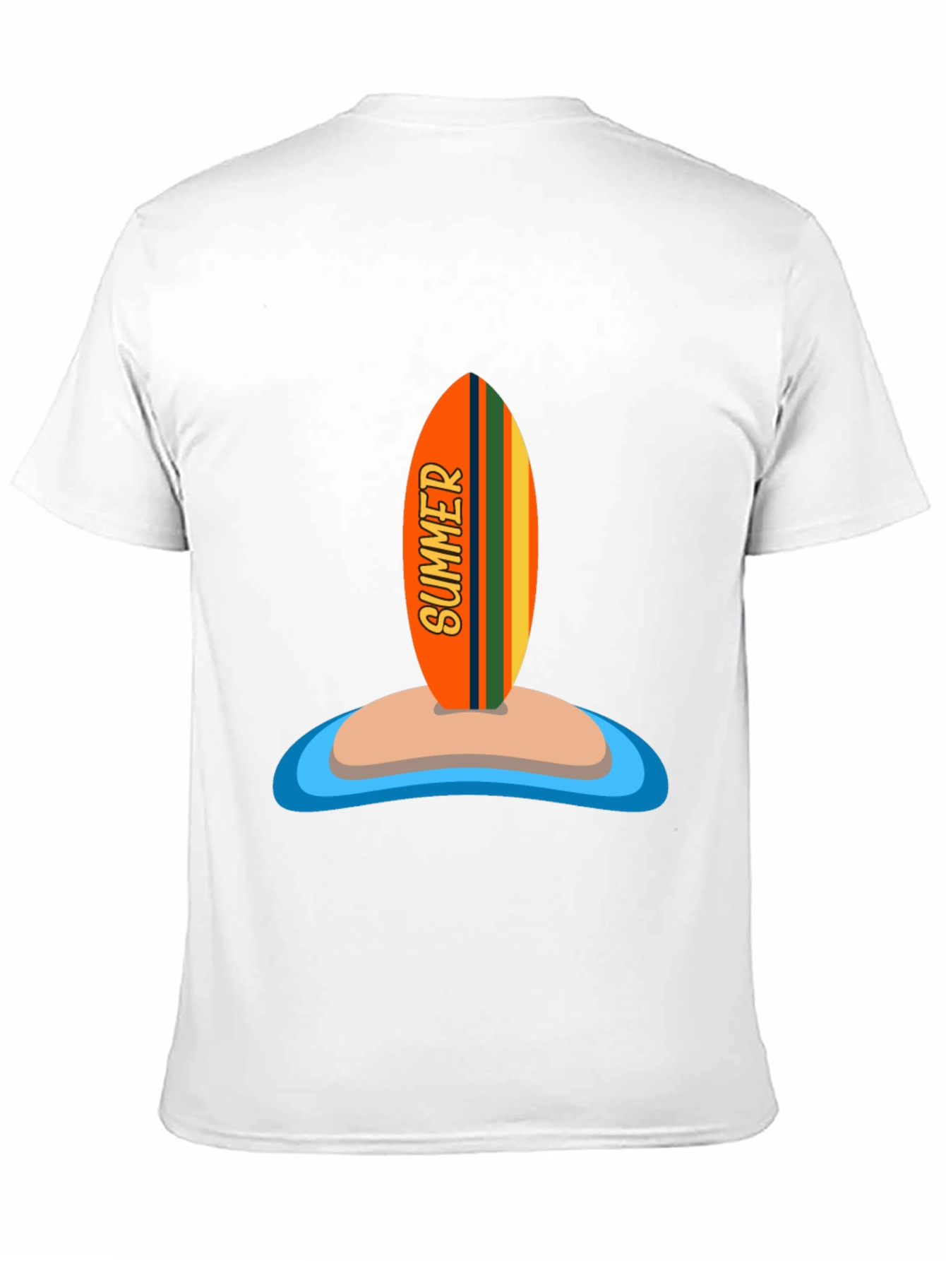 Summer Surfboard Graphic Tee - Vacation Ready!