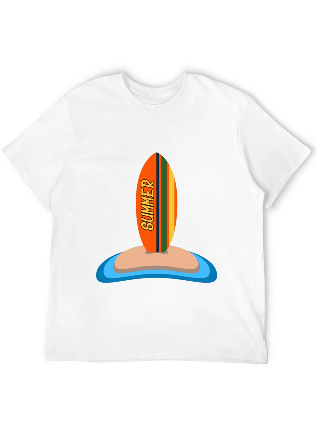 Summer Surfboard Graphic Tee - Vacation Ready!