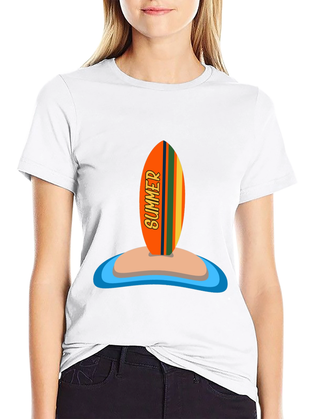 Summer Surfboard Graphic Tee - Vacation Ready!