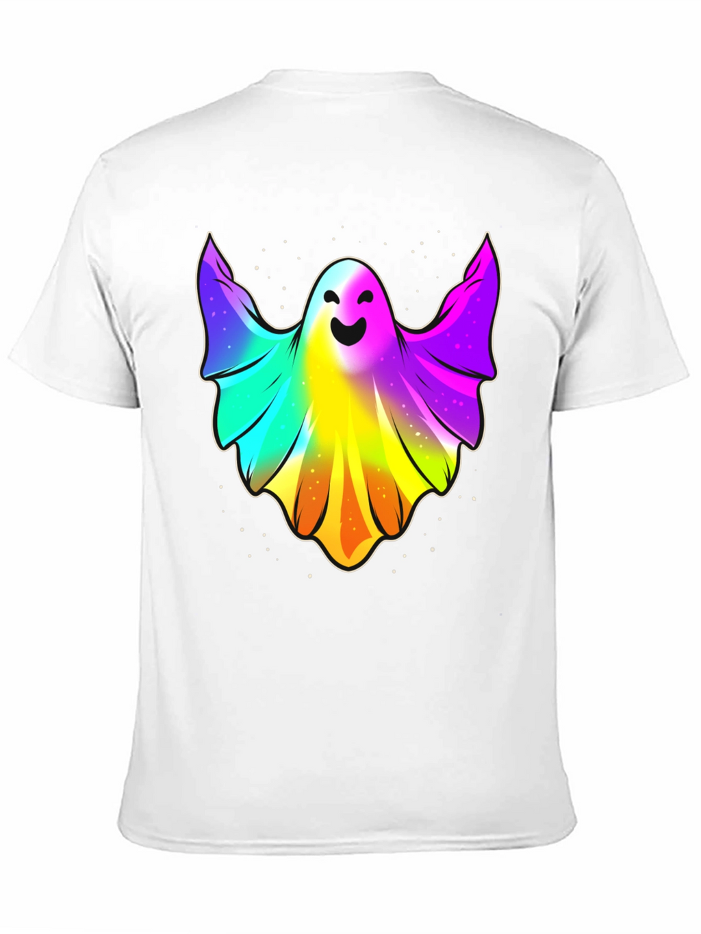 Rainbow Ghost Graphic Tee - Halloween Spirit