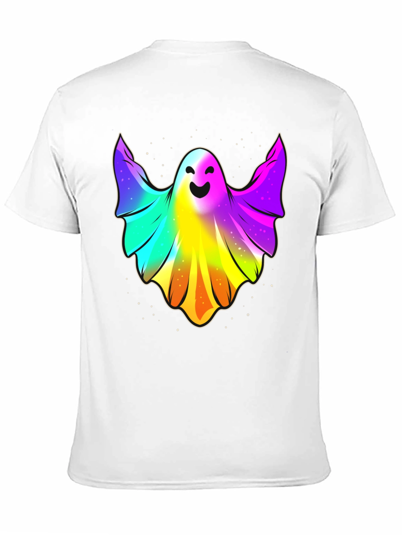 Rainbow Ghost Graphic Tee - Halloween Spirit