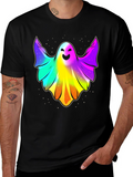 Rainbow Ghost Graphic Tee - Halloween Spirit
