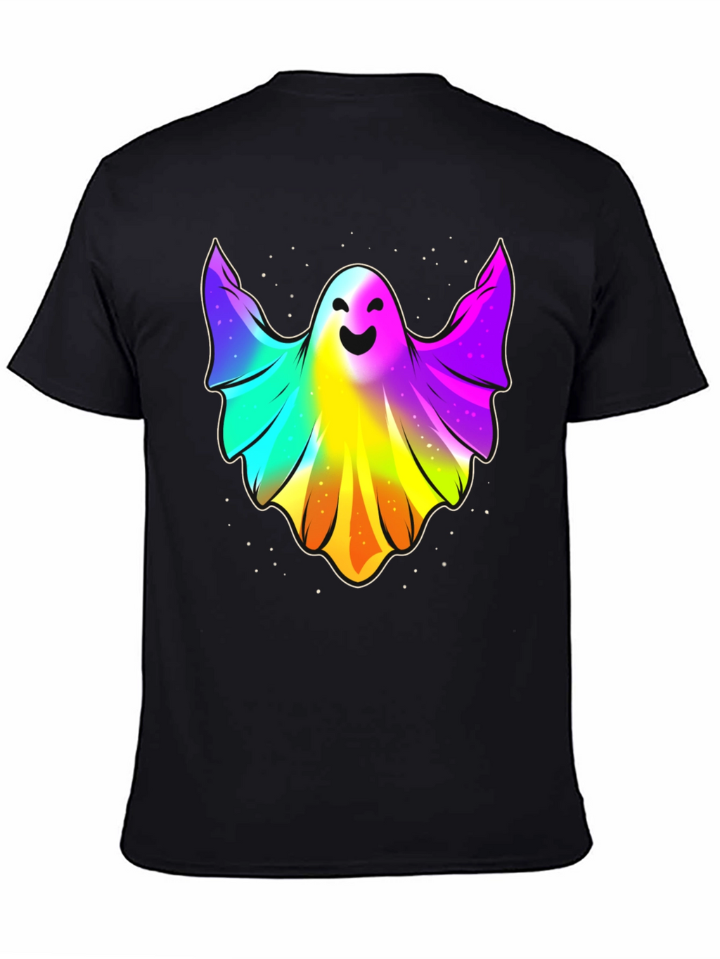 Rainbow Ghost Graphic Tee - Halloween Spirit