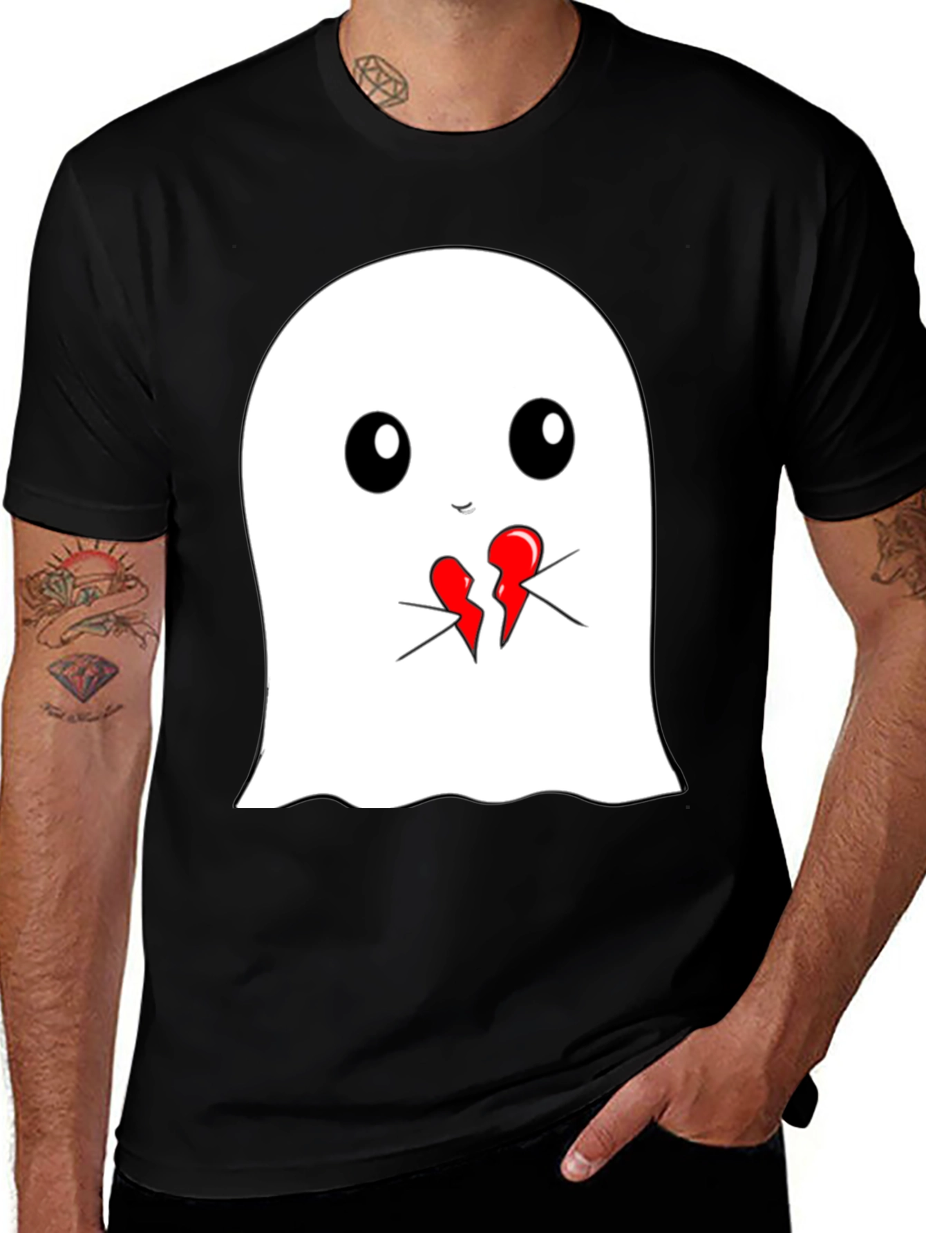 Ghost Heartbreak Graphic Tee - Soft Cotton T-Shirt