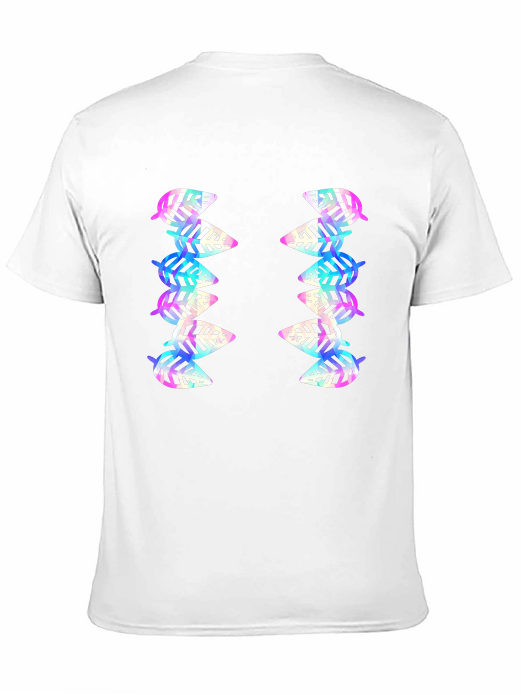 Leaf Pattern Black T-Shirt