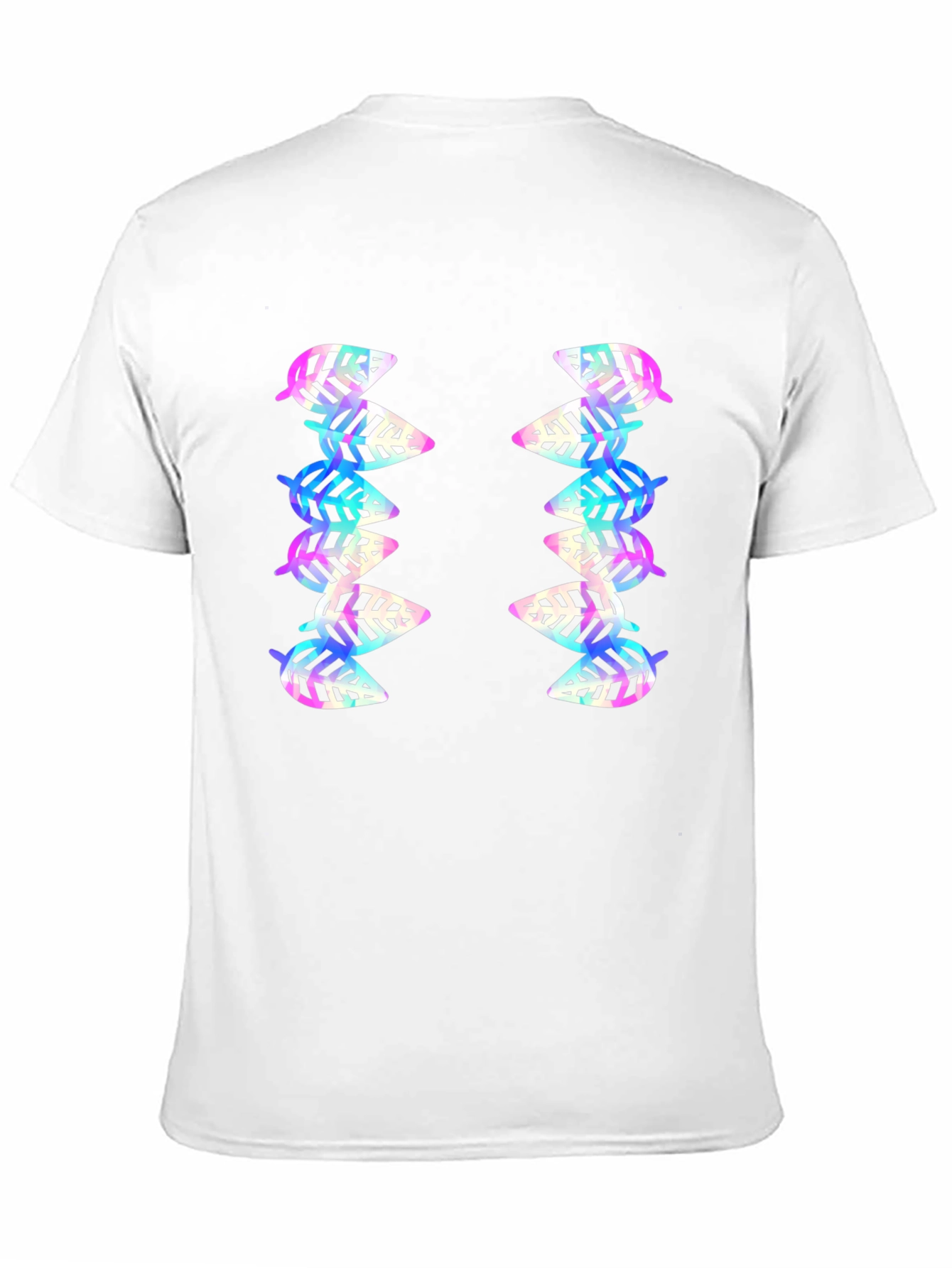Leaf Pattern Black T-Shirt