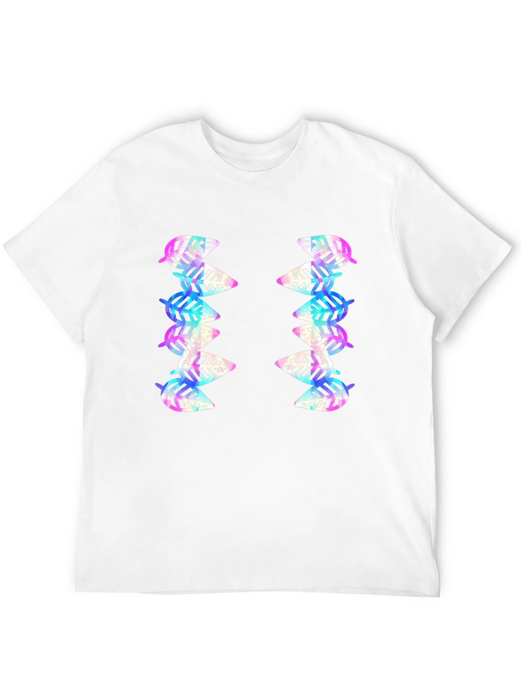 Leaf Pattern Black T-Shirt