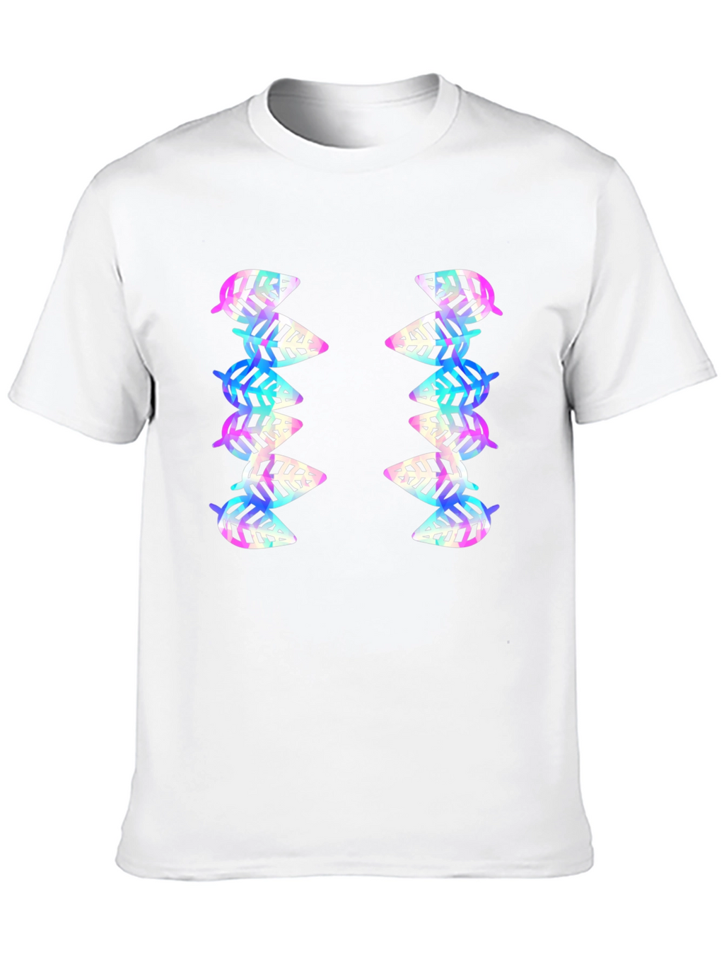 Leaf Pattern Black T-Shirt