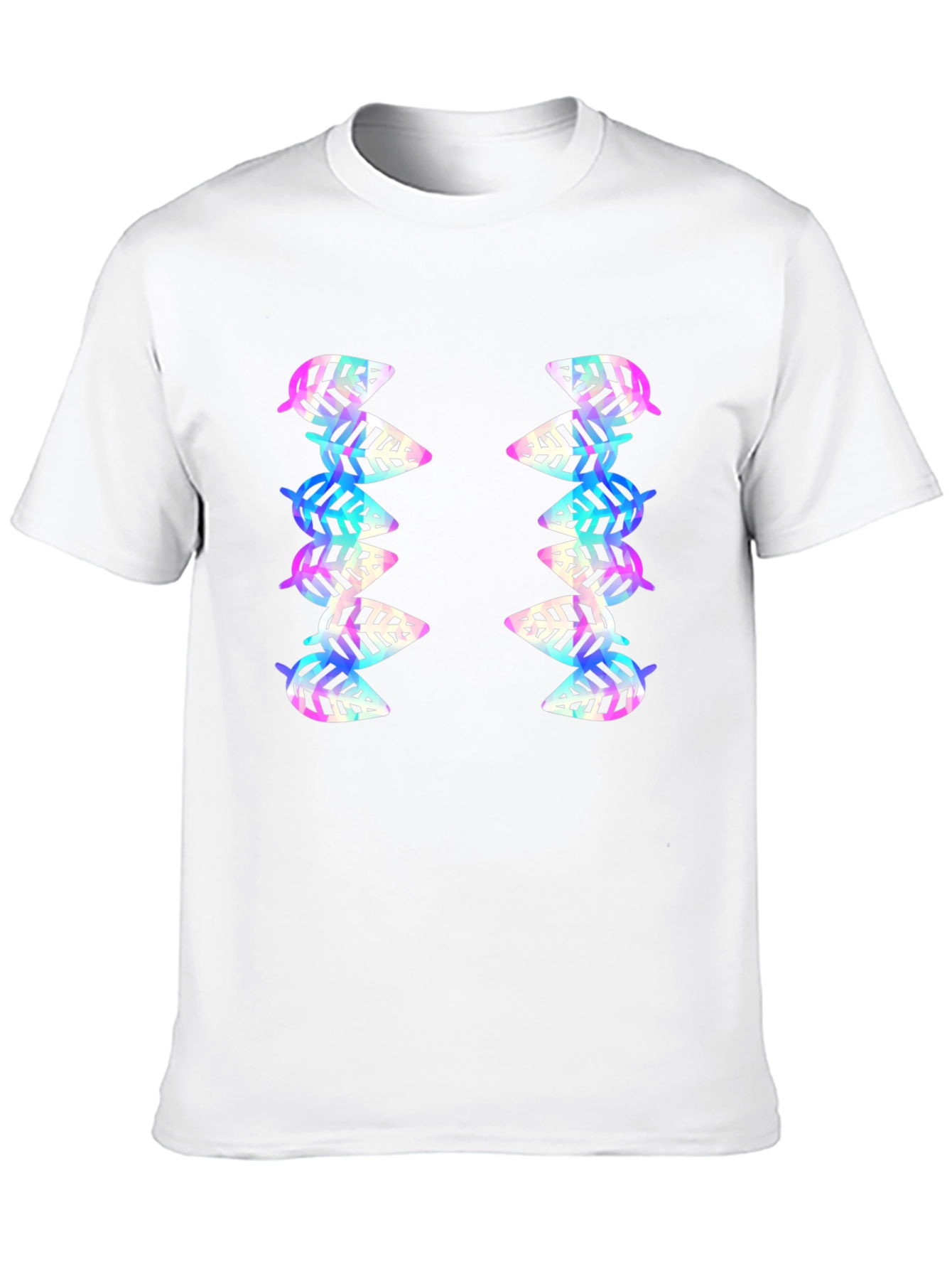 Leaf Pattern Black T-Shirt