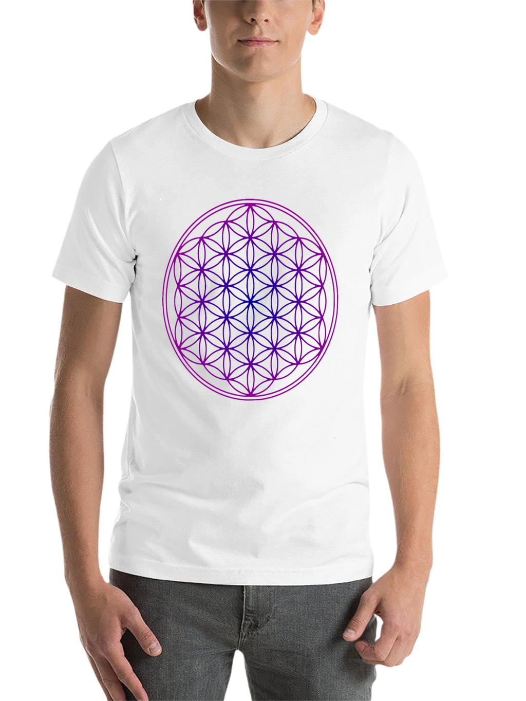 Geometric Flower of Life Graphic Tee - Unisex