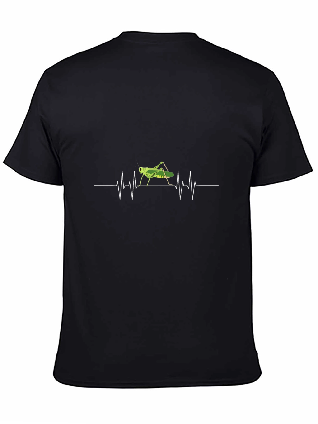 Grasshopper Heartbeat T-Shirt - Black Cotton Tee
