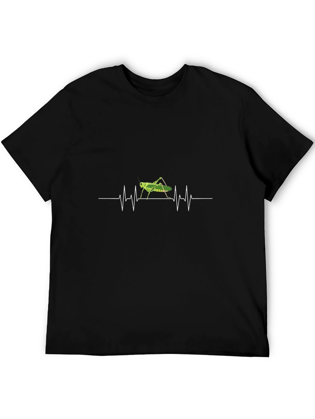 Grasshopper Heartbeat T-Shirt - Black Cotton Tee