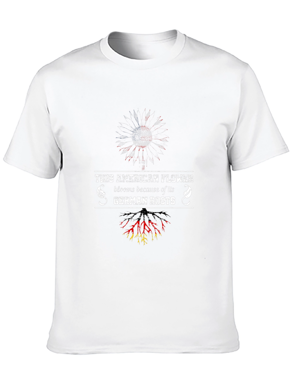 American Flower German Roots Graphic T-Shirt