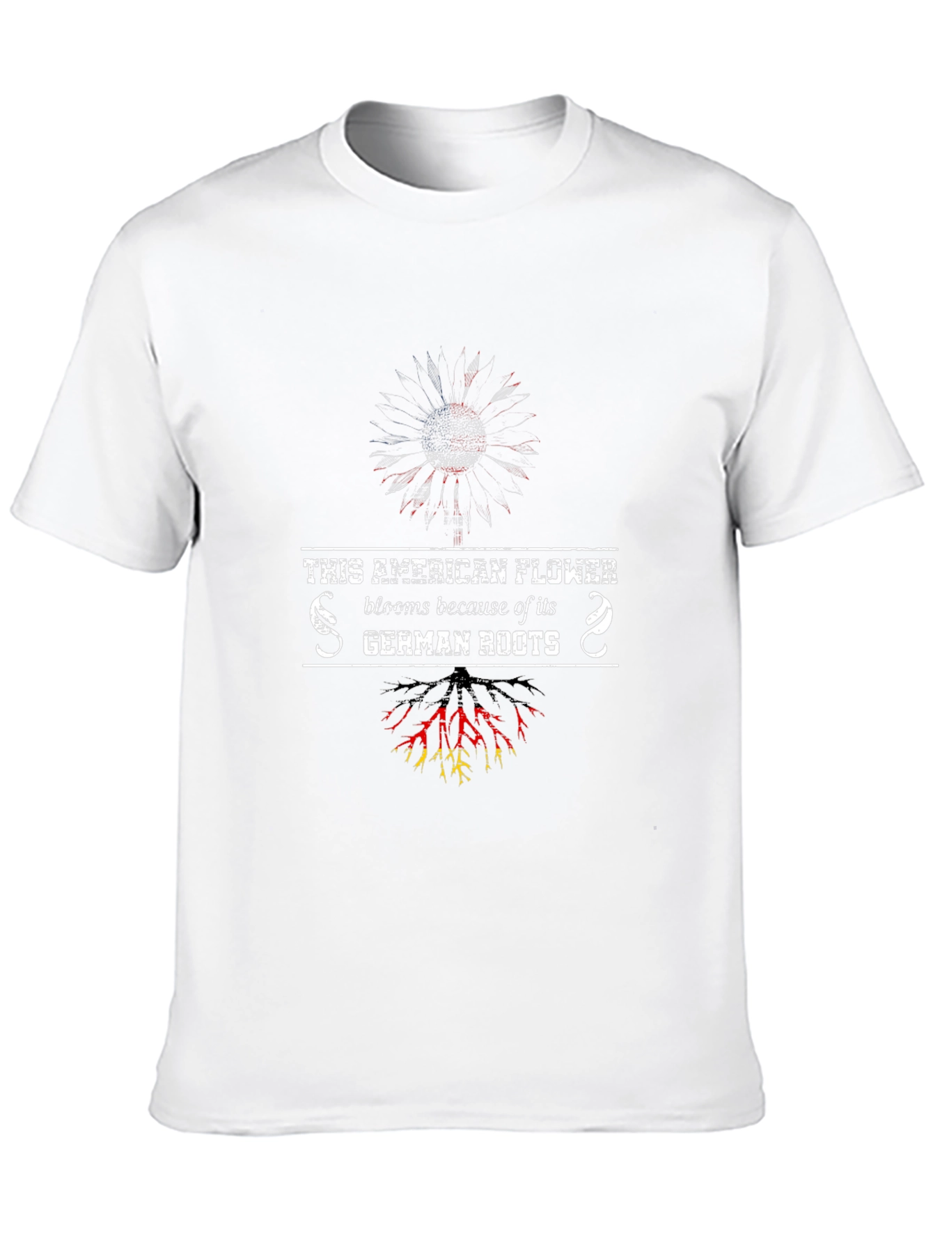 American Flower German Roots Graphic T-Shirt