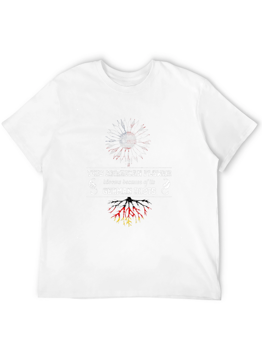 American Flower German Roots Graphic T-Shirt