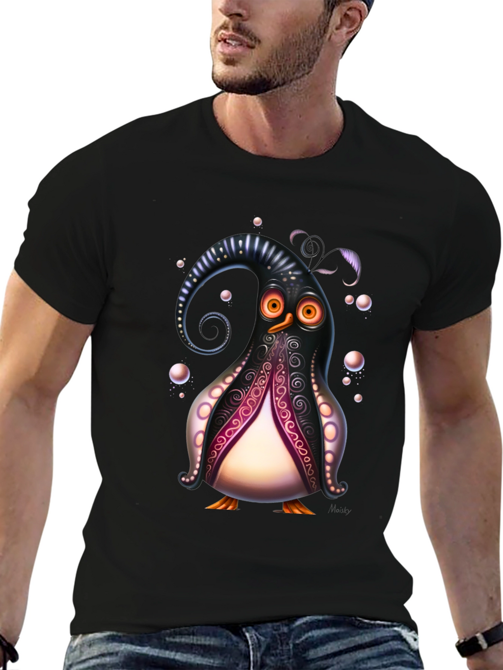 Whimsical Penguin Graphic T-Shirt - Unique Design