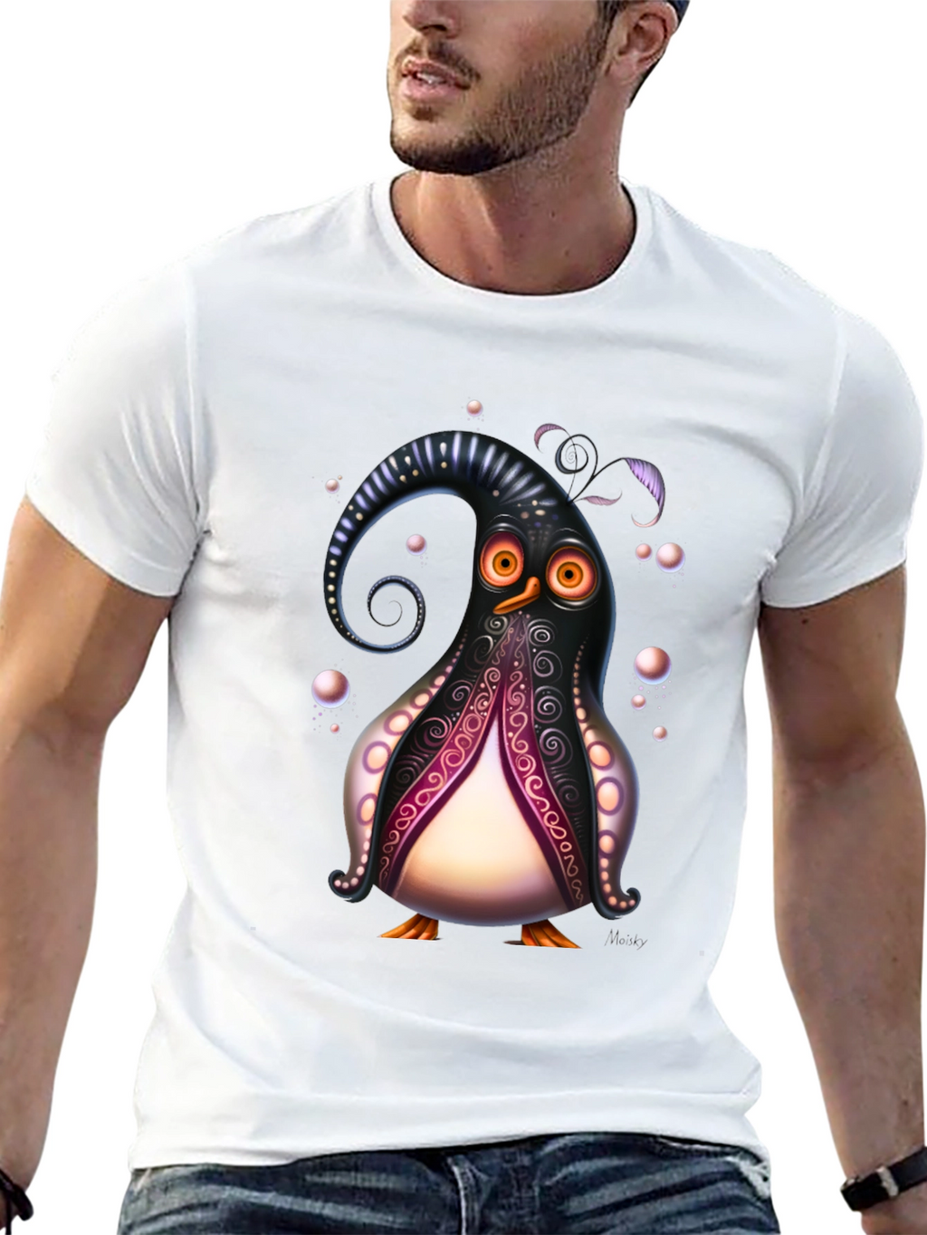 Whimsical Penguin Graphic T-Shirt - Unique Design