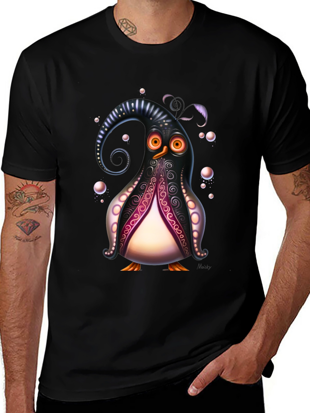 Whimsical Penguin Graphic T-Shirt - Unique Design