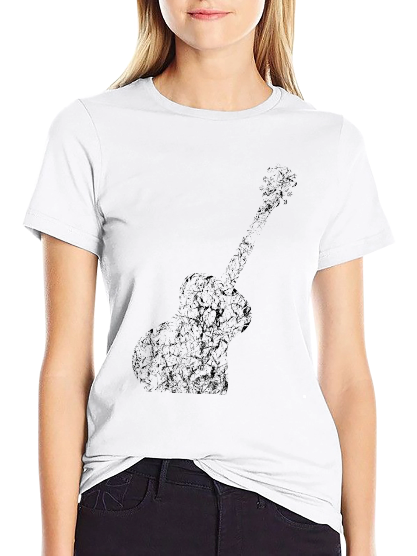 Guitar Silhouette Black T-Shirt