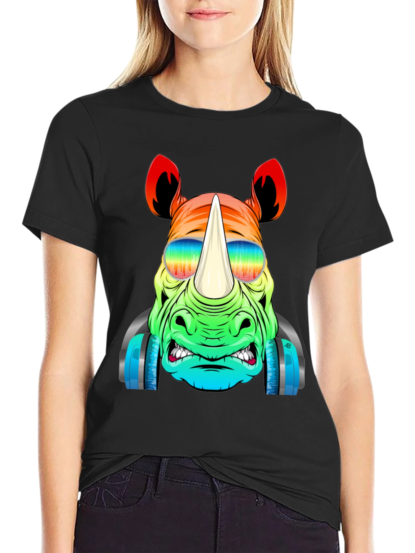 Cool Rhino T-Shirt - Colorful Graphic Tee