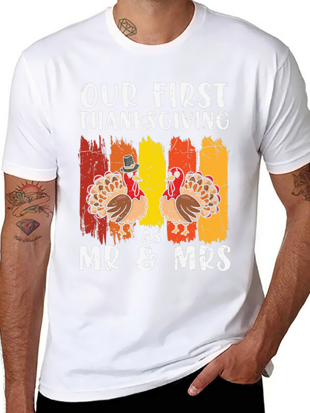Our First Thanksgiving Mr & Mrs T-Shirt