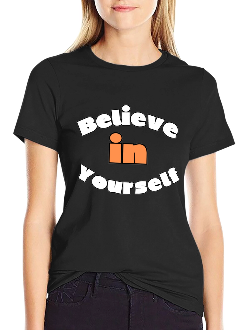 Believe in Yourself Graphic T-Shirt - Black