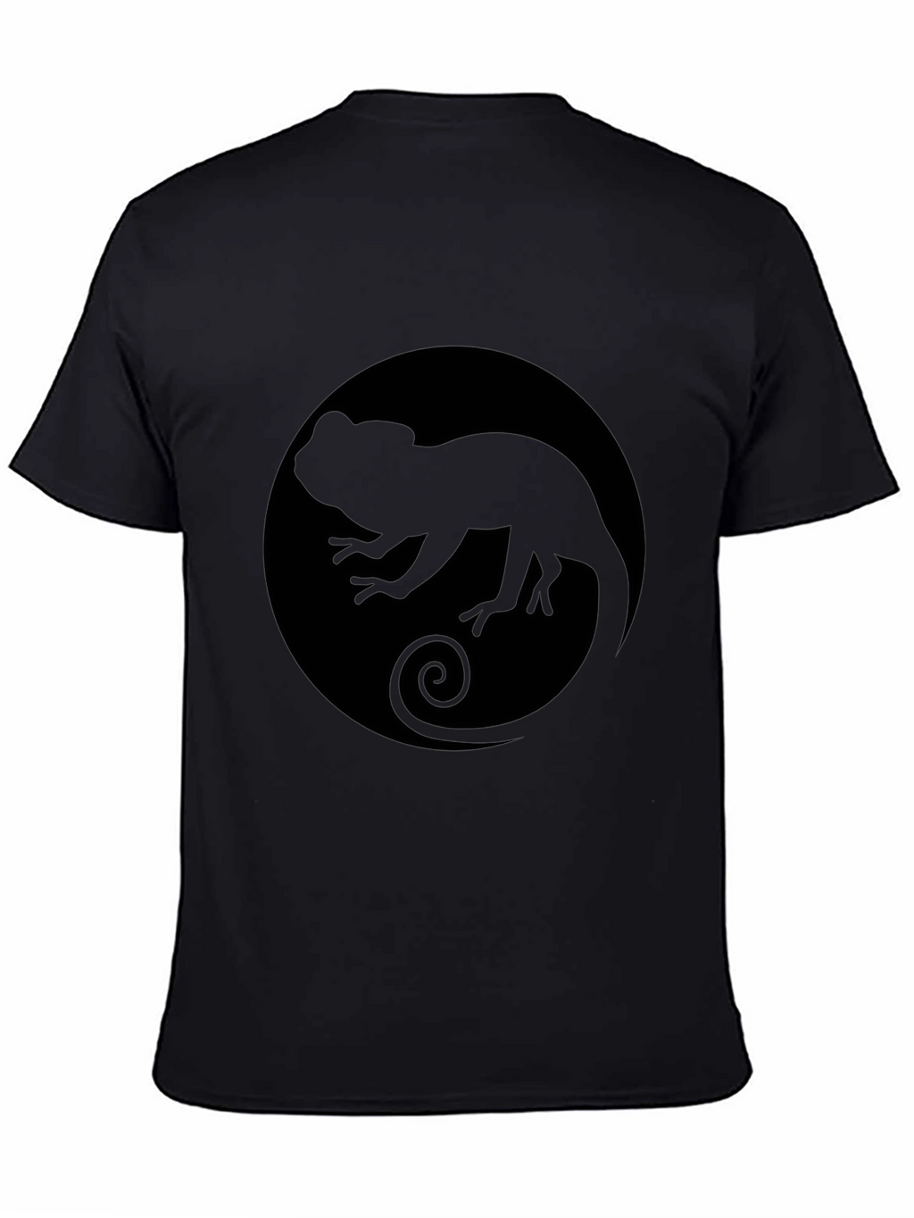 Chameleon Silhouette Black T-Shirt