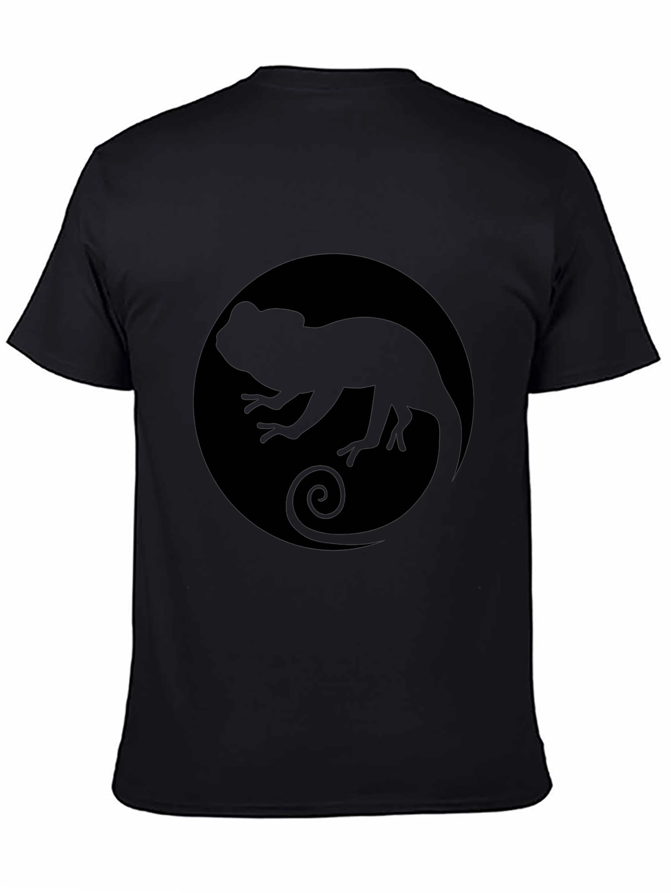 Chameleon Silhouette Black T-Shirt