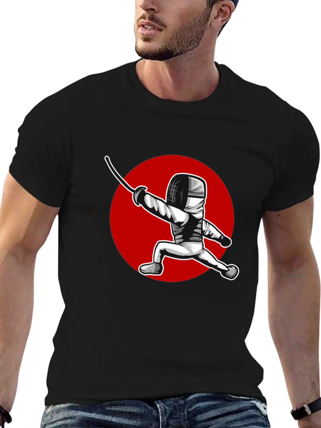 Fencing Sport Graphic T-Shirt