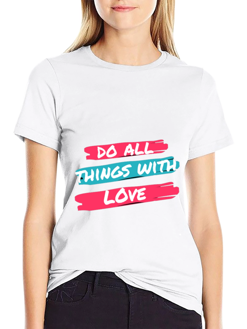 Do All Things With Love Black Tee