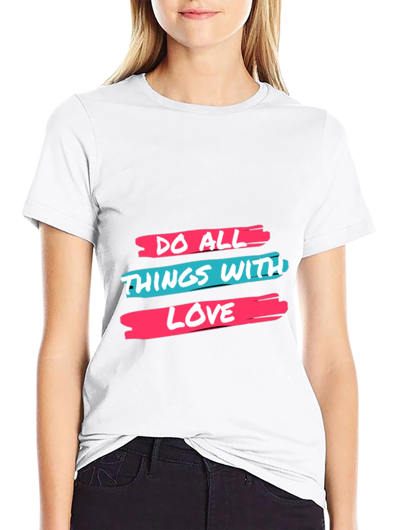 Do All Things With Love Black Tee
