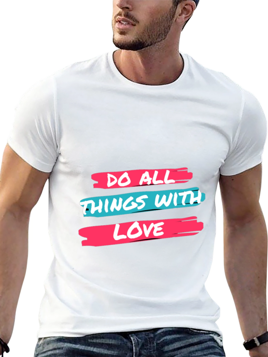 Do All Things With Love Black Tee