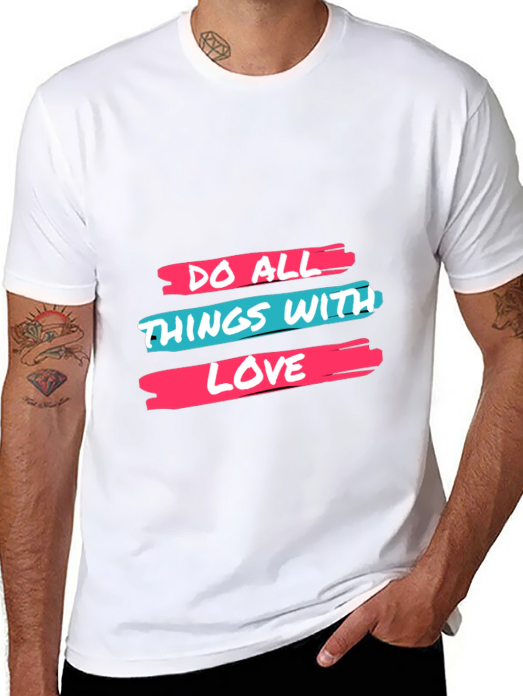 Do All Things With Love Black Tee