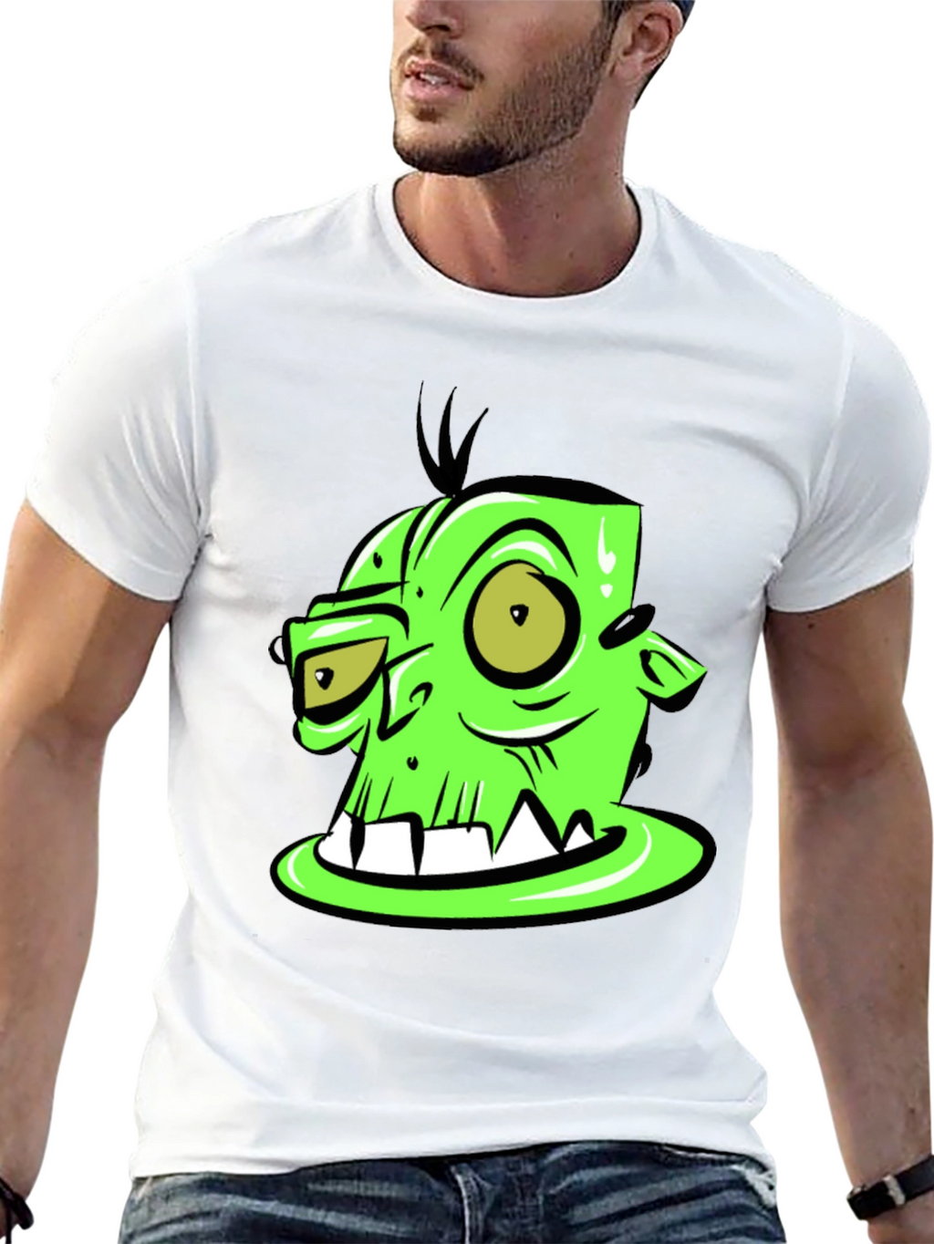 Green Monster Graphic Tee -  Unique Design