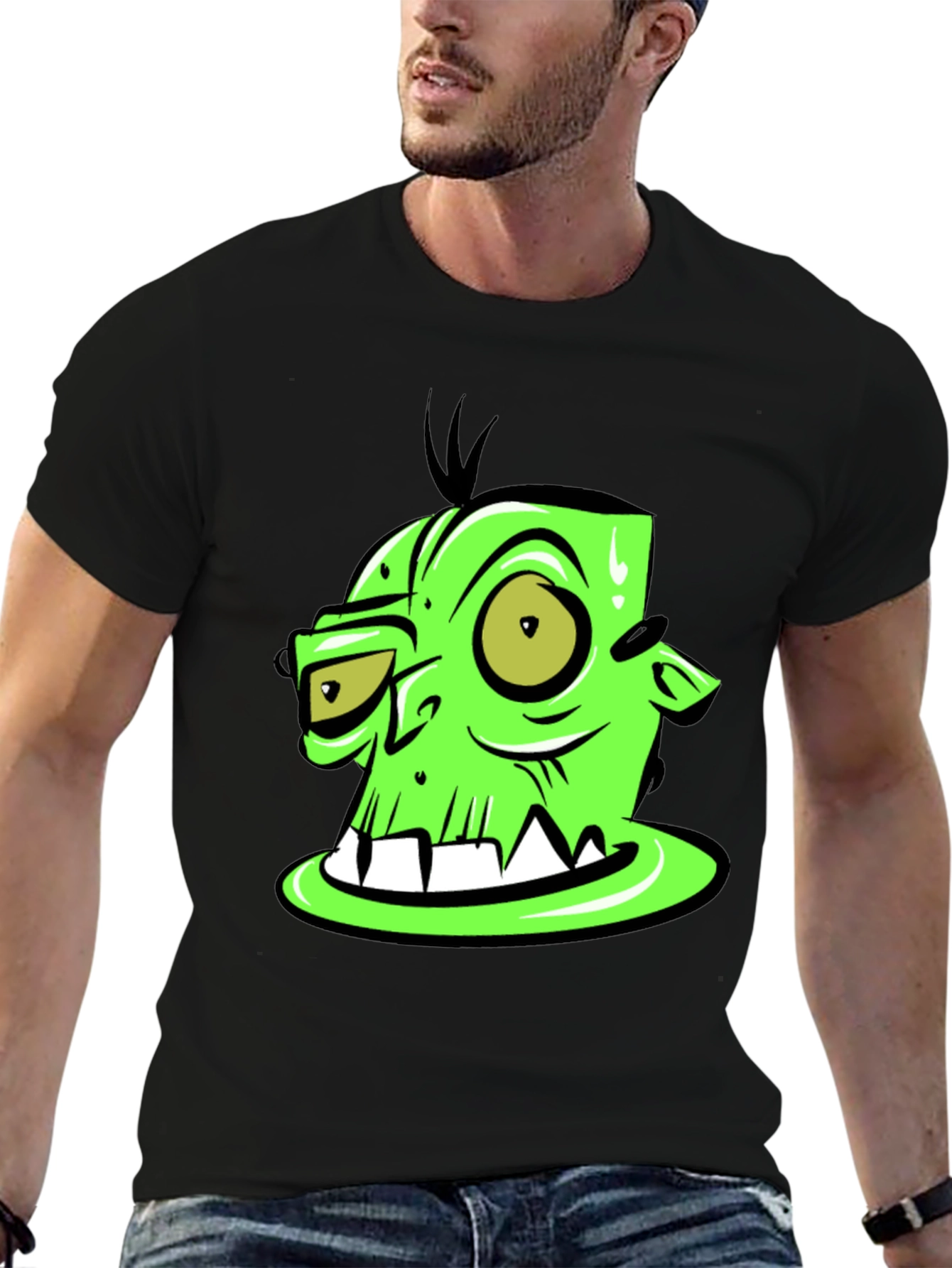 Green Monster Graphic Tee -  Unique Design