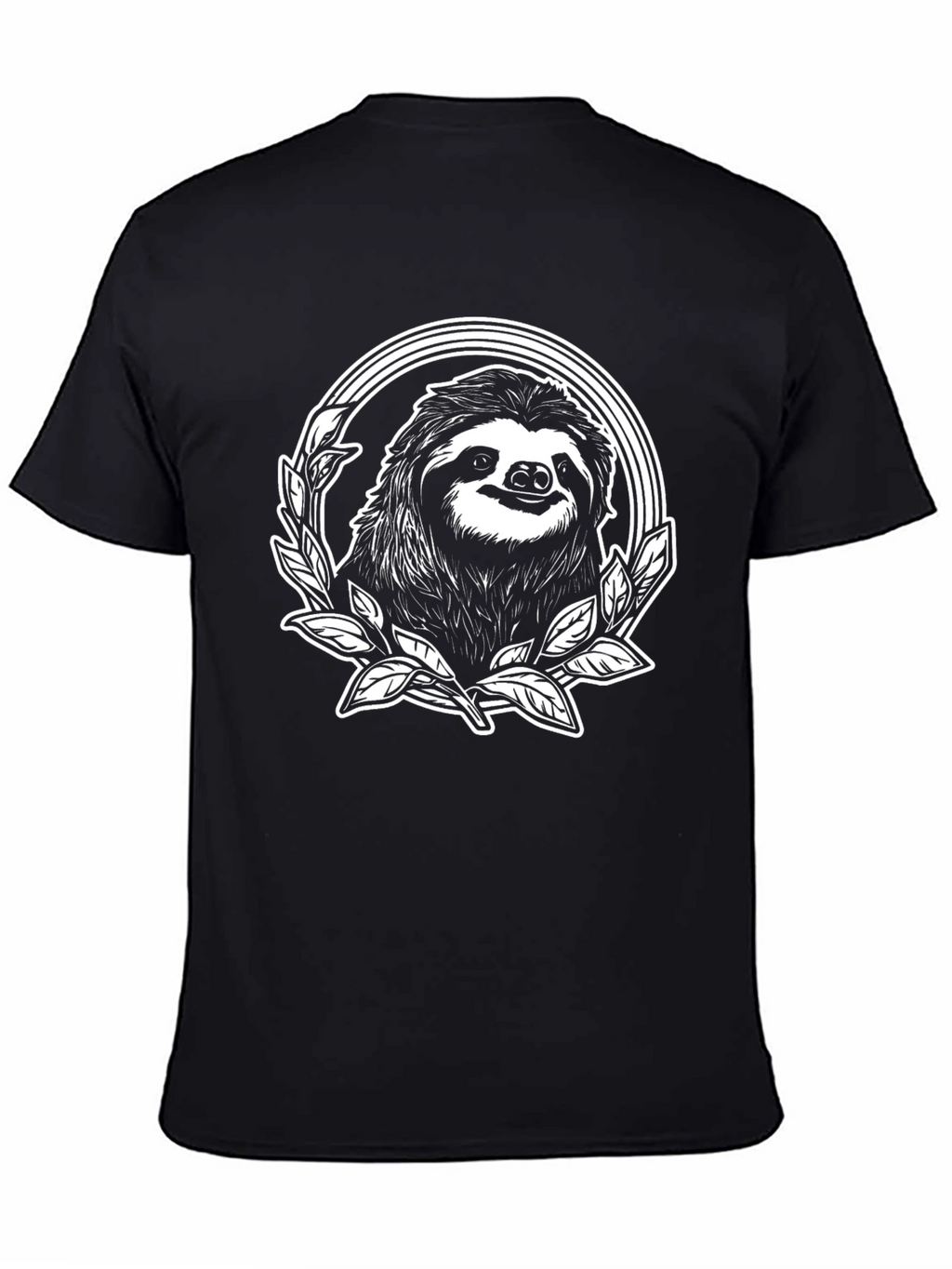 Sloth Graphic Tee - Black Cotton T-Shirt