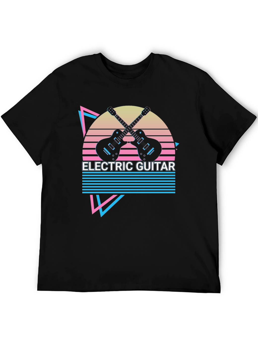 Electric Guitar Retro T-Shirt - Music Lover Tee