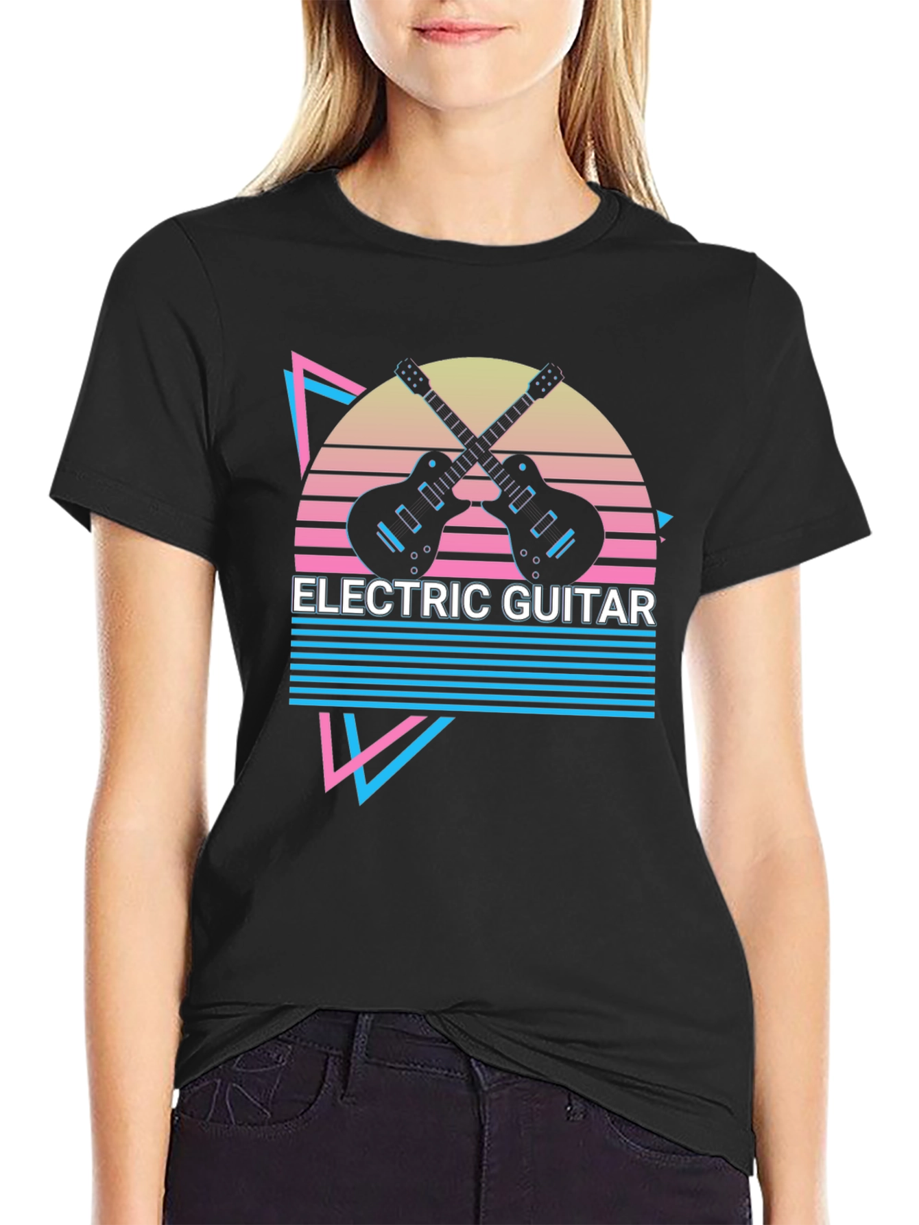 Electric Guitar Retro T-Shirt - Music Lover Tee