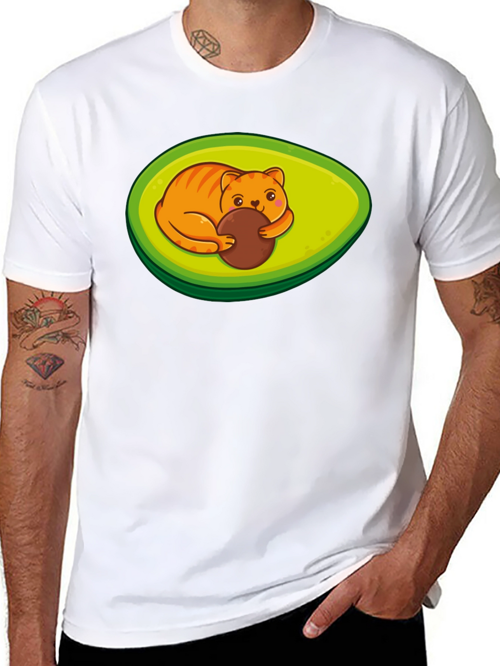 Avocato Funny Cat Avocado T-Shirt