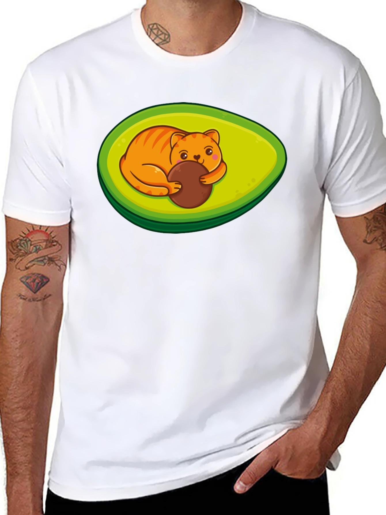 Avocato Funny Cat Avocado T-Shirt