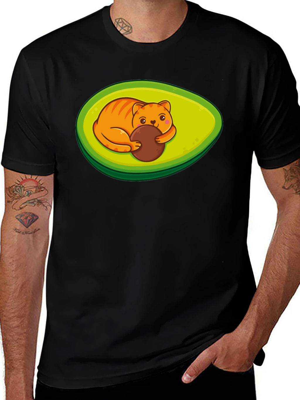 Avocato Funny Cat Avocado T-Shirt